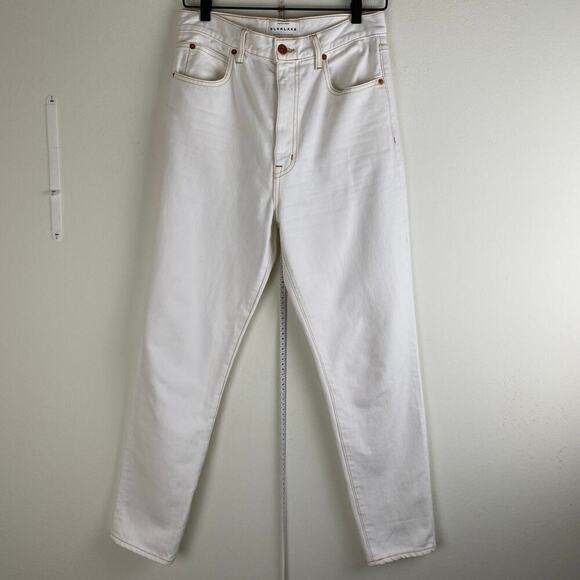 SLVRLAKE Beatnik Ankle Jeans Size 28 Ivory Ecru High Rise Straight Denim Staple - Picture 7 of 14
